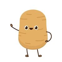 Potato character design. Potato . Potato on white background. vector