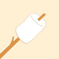 Marshmallow cartoon . Marshmallow on white background. Marshmallow icon. vector