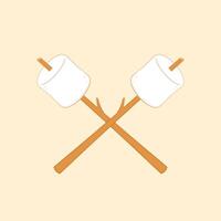 Marshmallow cartoon . Marshmallow on white background. Marshmallow icon. vector