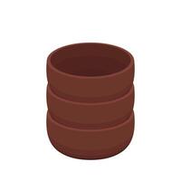 Bowl stack. bowl on white background. vector