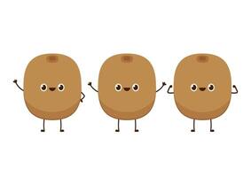 Kiwi character design. Kiwi on white background. Kiwi . vector