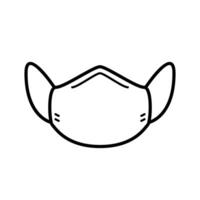 Protective mask. symbol. Protective mask on blue background. Face mask . vector