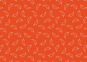 Chili doodle pattern wallpaper. Chili pattern on red background. vector
