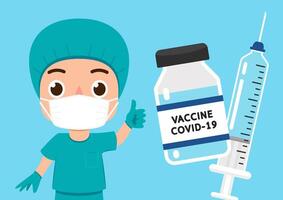 Doctors characters design. Doctors characters in white medical face mask. vector
