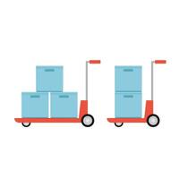 Crate stack cartoon . Cart . free space for text. wallpaper. vector