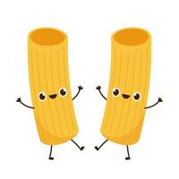 Pasta noodles character design. Pasta noodles on white background. vector