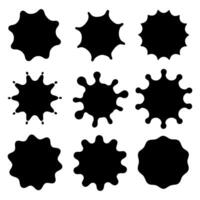 A Set of Asymmetrical Irregular Blob Shapes vector
