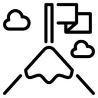 Mountain Peak icon for web, app, infographic etc vector