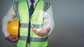 Construction planning, Structural calculation, Construction cost planning, Architect or engineer working with quality control and cost reduction, Cost calculation, Cost and quality control. photo