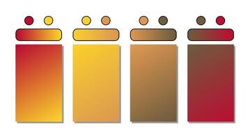 Set of gradient background. Cover set design with red, yellow, brown color. Beautiful abstract gradient for covers, wallpapers, branding, business cards. illustration vector