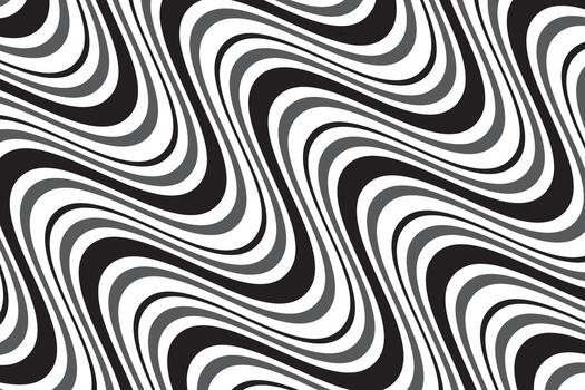 sencillo resumen negro ceniza gris color geométricohorizontal suave zig zag línea modelo un negro y blanco resumen modelo vector
