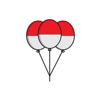 RED AND WHITE BALLOONS WITH A WHITE BACKGROUND vector