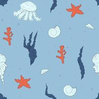 underwater seamless pattern vector