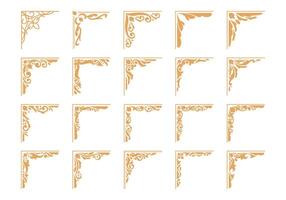 Elegant Corner Border Element Set vector