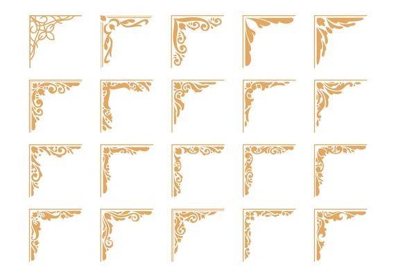 Elegant Corner Border Element Set
