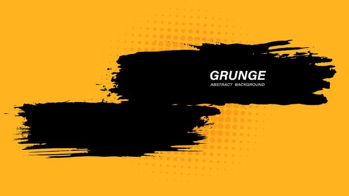 Black and Yellow abstract background with grunge texture.