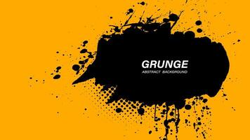 Black and Yellow abstract background with grunge texture. vector