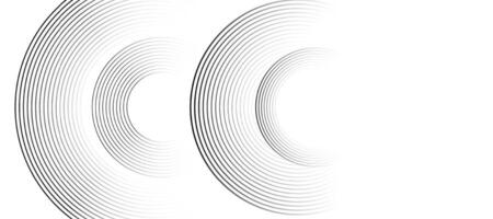 White abstract background with circular lines, technology futuristic template. vector