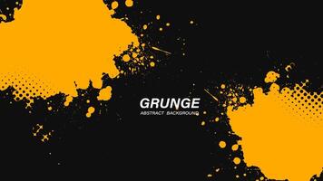Black and Yellow abstract background with grunge texture. vector