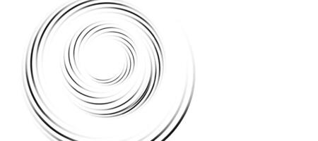 White abstract background with circular lines, technology futuristic template. vector