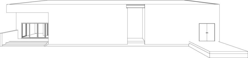 3D illustration of building project vector