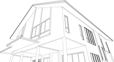 3D illustration of building project vector