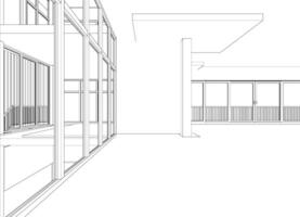 3D illustration of building project vector