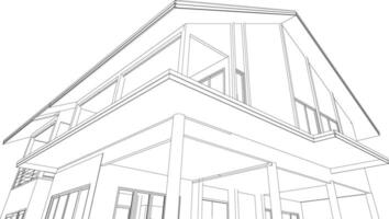 3D illustration of building project vector