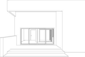 3D illustration of building project vector