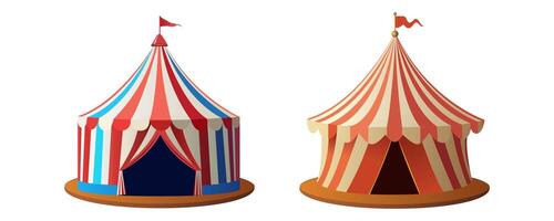 Circus tent isolated on white background vector