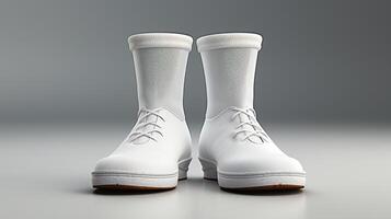 A pair of little shocks and shoes on white background photo