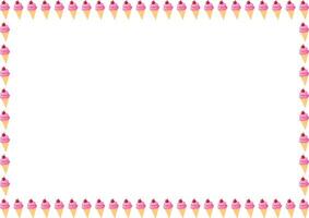 ice cream, illustration, for backgrounds and textures, frame, with ice cream theme vector
