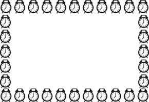 clock frame with minimalist illustration of a clock vector