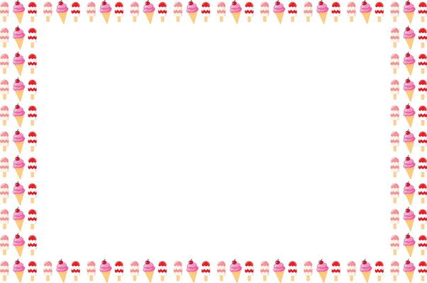 ice cream, illustration, for backgrounds and textures, frame, with ice cream theme