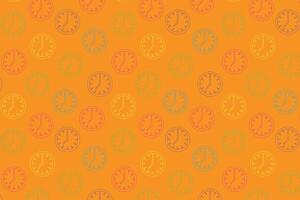 clock pattern with minimalist illustration of a clock vector