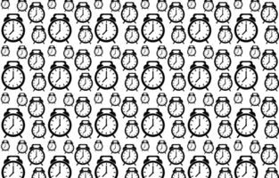 clock pattern with minimalist illustration of a clock vector