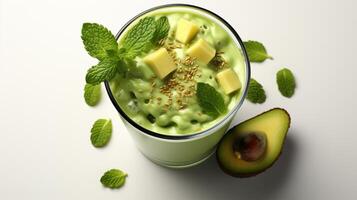 Avocado smoothie juice fresh fruity dessert shake photo