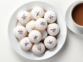 Mochi rice cake Japanese traditional snack food photo