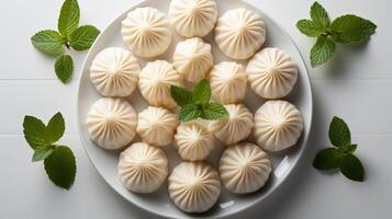 Mochi rice cake traditional oriental Asian snack photo