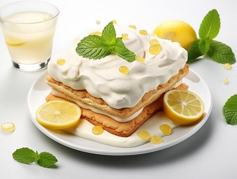 limón pastel Pastelería dulce comida para fiesta hora foto