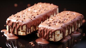 Chocolate Popsicle ice stick dessert vegetable on summer time photo