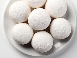 Mochi rice cake Japanese traditional snack food photo