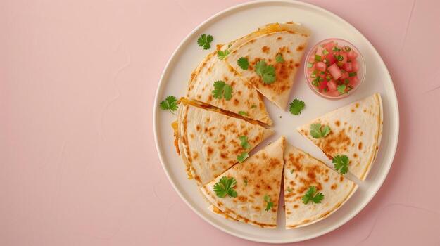 quesadillas mexicano comida pan plano tortilla envolver tradicional plato foto