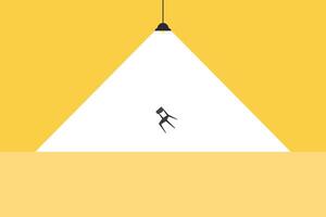 Business hiring and recruitment concept with spotlight. Career opportunity symbol vector