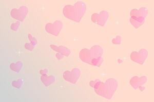 Valentine's day background with hearts. heart pattern vector