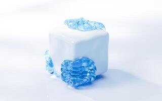Abstract cartoon style cube, 3d rendering. photo