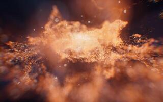 Fantastic dense flowing particles background, 3d rendering. photo