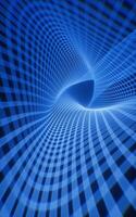 Triangle technology grid tunnel, 3d rendering. photo