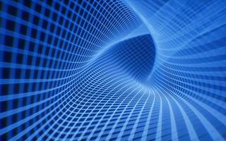 Triangle technology grid tunnel, 3d rendering. photo