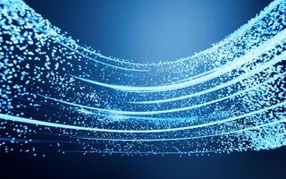 Flowing digital lines with cyberspace background, 3d rendering. photo